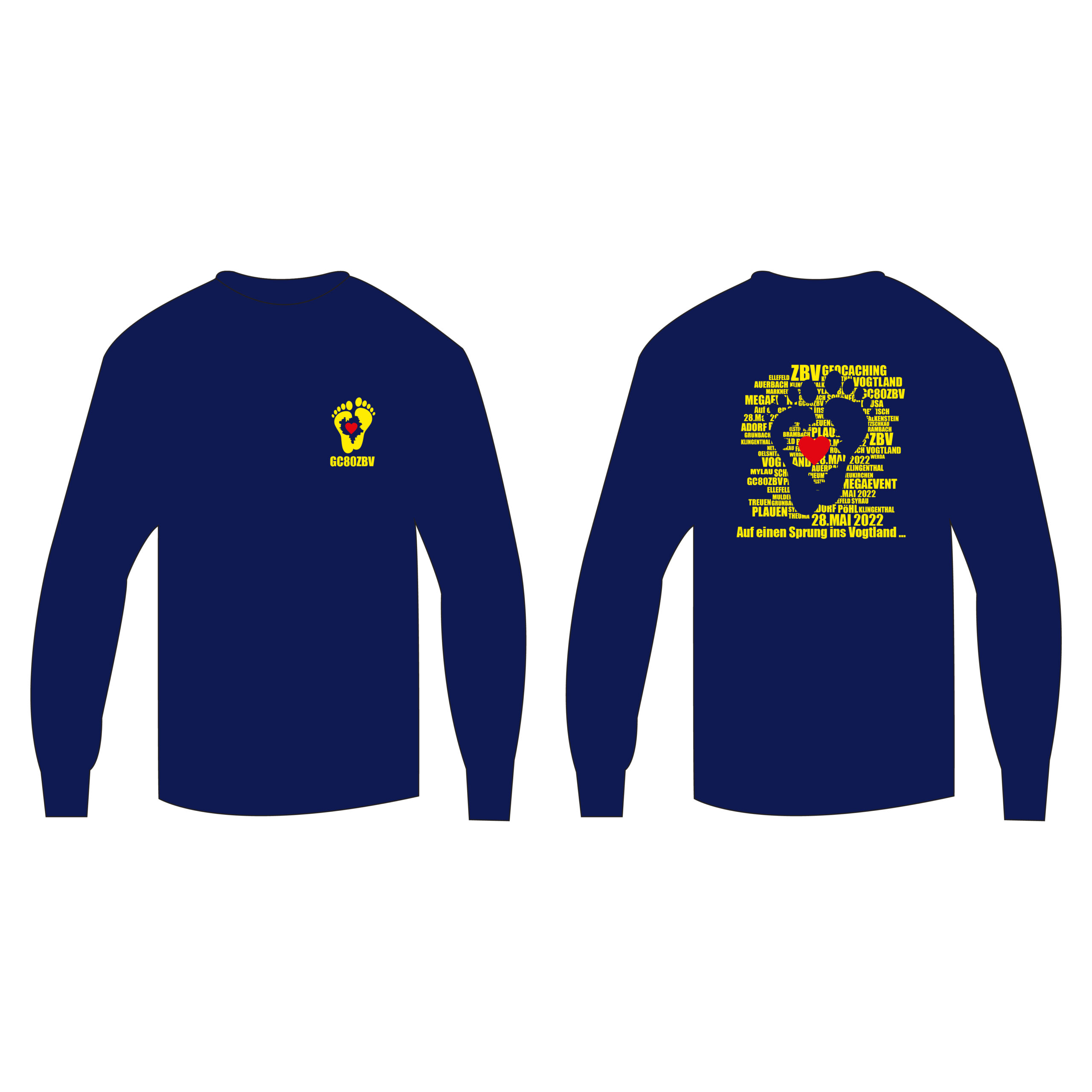 T-Shirt (Langarm) „GC80ZBV“ – Herren – blau